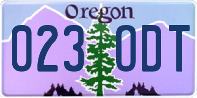 OR license plate 023ODT