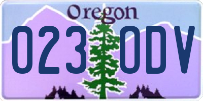 OR license plate 023ODV