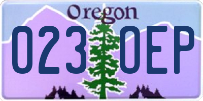 OR license plate 023OEP