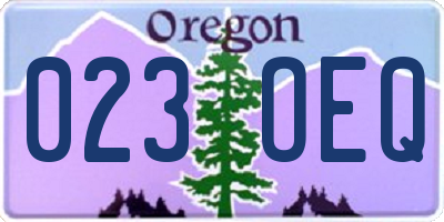 OR license plate 023OEQ