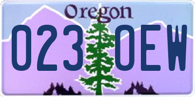 OR license plate 023OEW