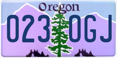 OR license plate 023OGJ