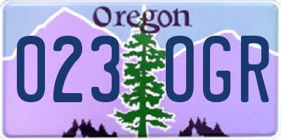 OR license plate 023OGR