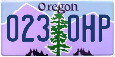 OR license plate 023OHP