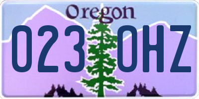 OR license plate 023OHZ