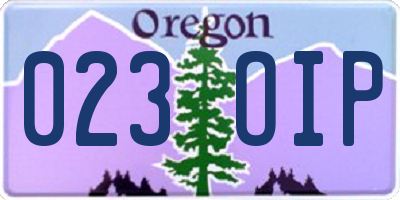 OR license plate 023OIP