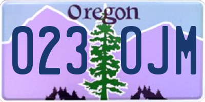 OR license plate 023OJM
