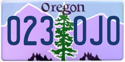 OR license plate 023OJO