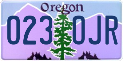 OR license plate 023OJR