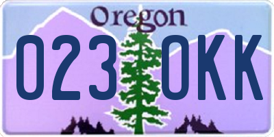 OR license plate 023OKK