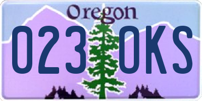 OR license plate 023OKS