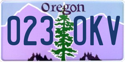 OR license plate 023OKV