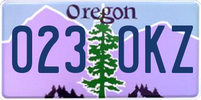 OR license plate 023OKZ