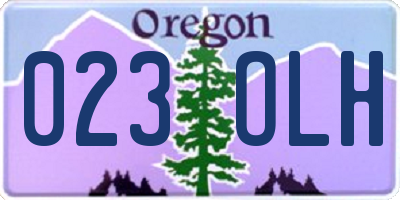 OR license plate 023OLH