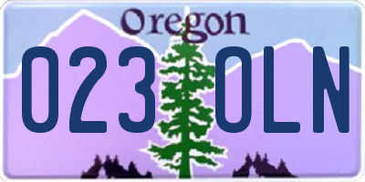 OR license plate 023OLN