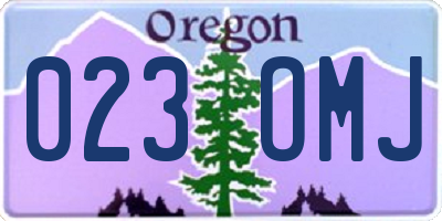 OR license plate 023OMJ