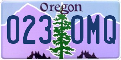 OR license plate 023OMQ