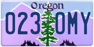 OR license plate 023OMY
