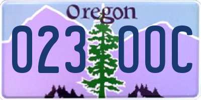 OR license plate 023OOC