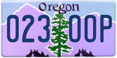 OR license plate 023OOP