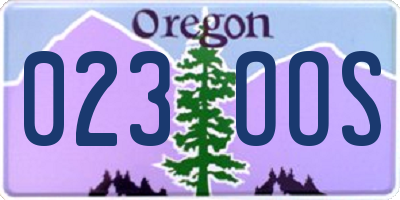 OR license plate 023OOS