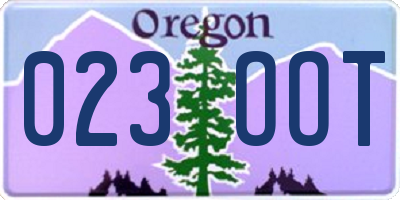 OR license plate 023OOT