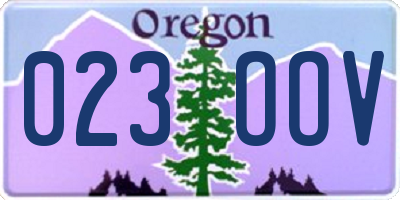 OR license plate 023OOV