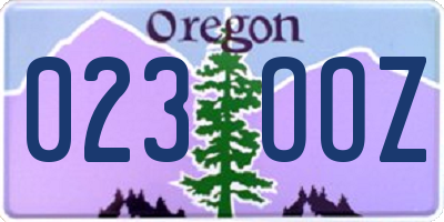 OR license plate 023OOZ