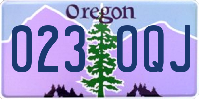 OR license plate 023OQJ