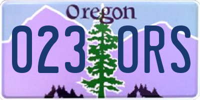 OR license plate 023ORS