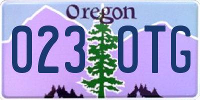 OR license plate 023OTG