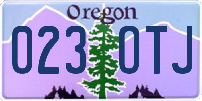 OR license plate 023OTJ