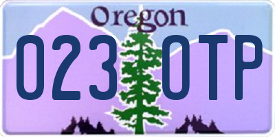 OR license plate 023OTP
