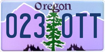 OR license plate 023OTT