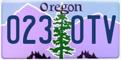 OR license plate 023OTV