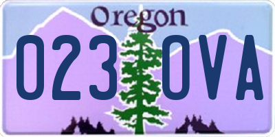 OR license plate 023OVA