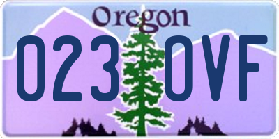 OR license plate 023OVF