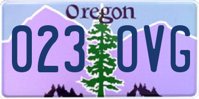 OR license plate 023OVG