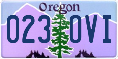 OR license plate 023OVI
