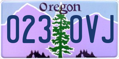 OR license plate 023OVJ