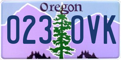 OR license plate 023OVK