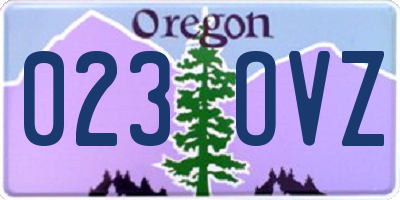 OR license plate 023OVZ