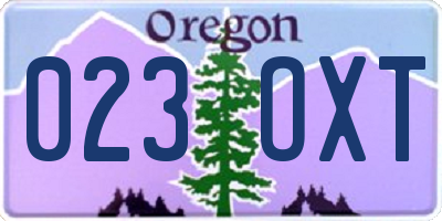 OR license plate 023OXT