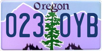 OR license plate 023OYB