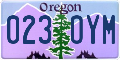 OR license plate 023OYM