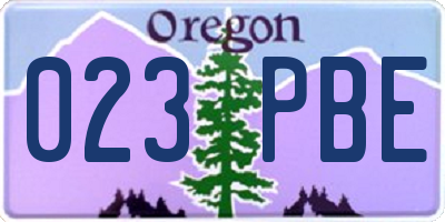 OR license plate 023PBE