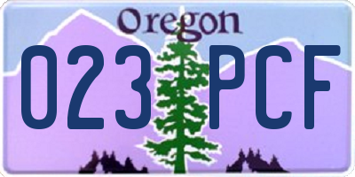 OR license plate 023PCF