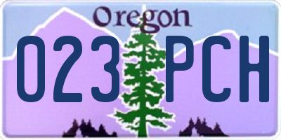 OR license plate 023PCH