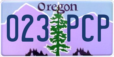OR license plate 023PCP