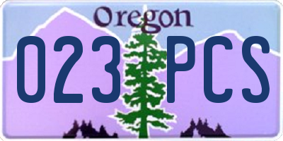 OR license plate 023PCS